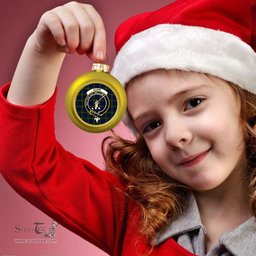 ScotsTee Shop Scottish Gunn Modern Crest Tartan Christmas Ball Ornament
