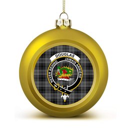 ScotsTee Shop Scottish Douglas Grey Vestiarium Scoticum Crest Tartan Christmas Ball Ornament