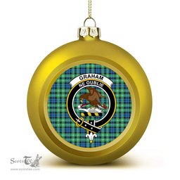 ScotsTee Shop Scottish Graham of Montrose Ancient Crest Tartan Christmas Ball Ornament
