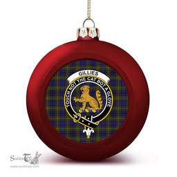 ScotsTee Shop Scottish Gillies 1 Crest Tartan Christmas Ball Ornament