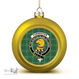 ScotsTee Shop Scottish Forrester Hunting Modern Crest Tartan Christmas Ball Ornament