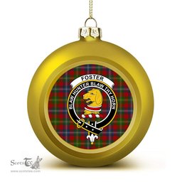 ScotsTee Shop Scottish Foster Crest Tartan Christmas Ball Ornament