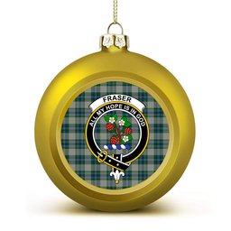 ScotsTee Shop Scottish Fraser Arisaid Crest Tartan Christmas Ball Ornament