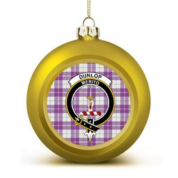 ScotsTee Shop Scottish Dunlop Dress Ancient Crest Tartan Christmas Ball Ornament
