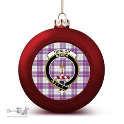 ScotsTee Shop Scottish Dunlop Dress Ancient Crest Tartan Christmas Ball Ornament