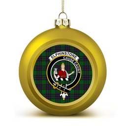 ScotsTee Shop Scottish Elphinstone Hunting Crest Tartan Christmas Ball Ornament