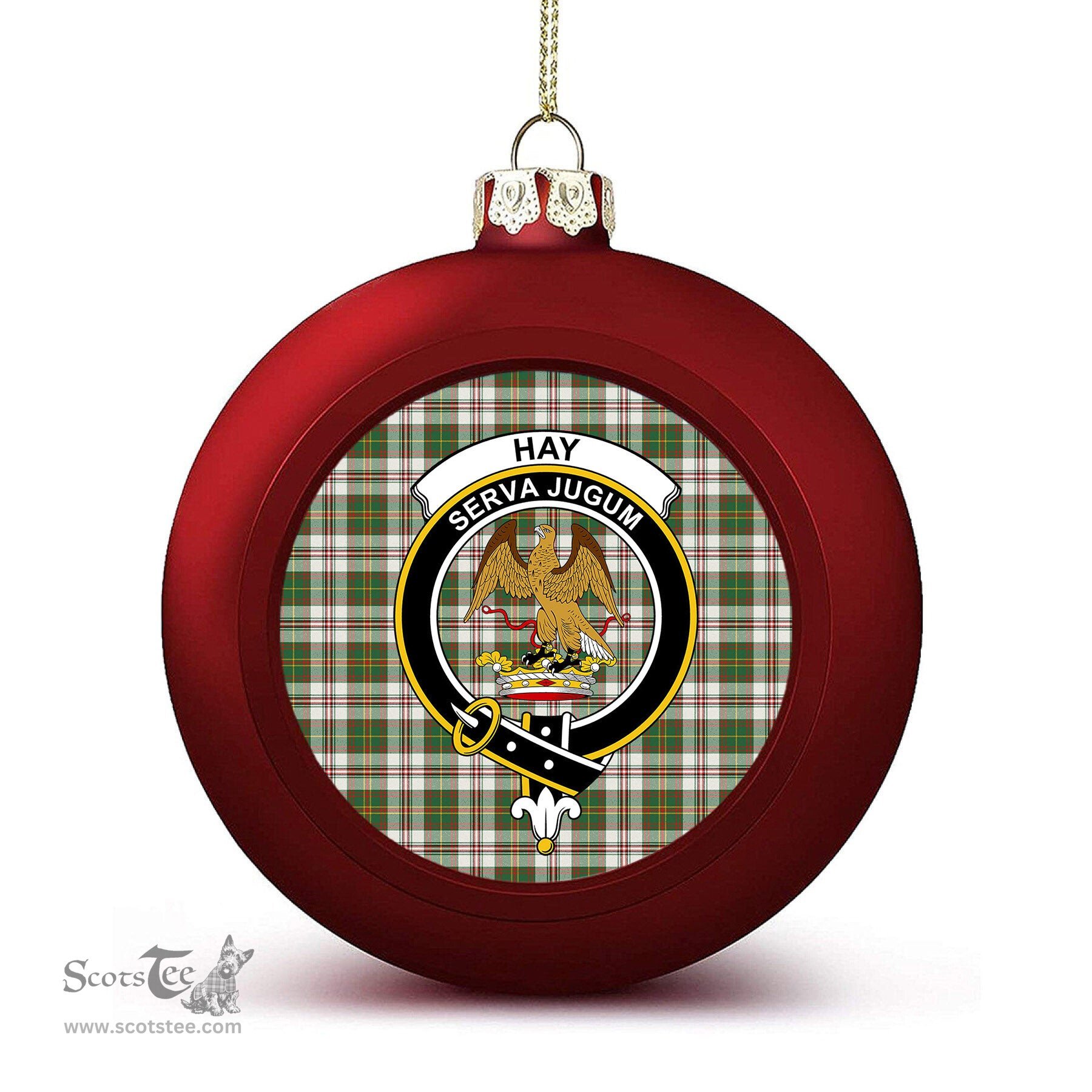 ScotsTee Shop Scottish Hay Dress Modern Crest Tartan Christmas Ball Ornament
