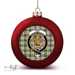 ScotsTee Shop Scottish Hay Dress Modern Crest Tartan Christmas Ball Ornament