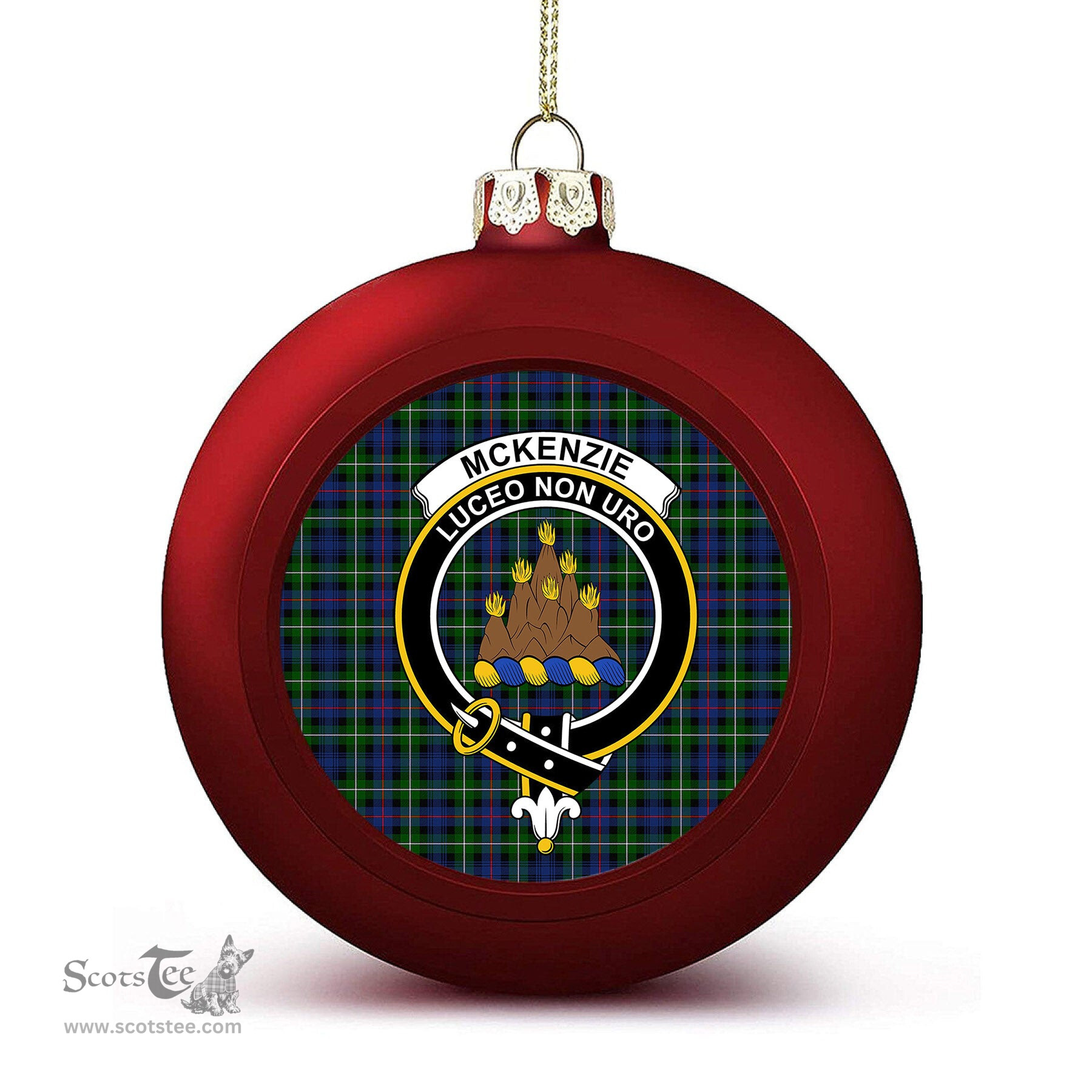 ScotsTee Shop Scottish McKenzie Modern #2 Crest Tartan Christmas Ball Ornament