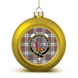 ScotsTee Shop Scottish McBean Dress Modern Crest Tartan Christmas Ball Ornament