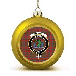 ScotsTee Shop Scottish Murray of Tullibardine Ancient Crest Tartan Christmas Ball Ornament