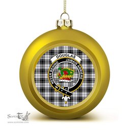 ScotsTee Shop Scottish Douglas Grey Ancient Crest Tartan Christmas Ball Ornament
