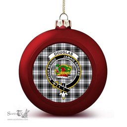 ScotsTee Shop Scottish Douglas Grey Ancient Crest Tartan Christmas Ball Ornament