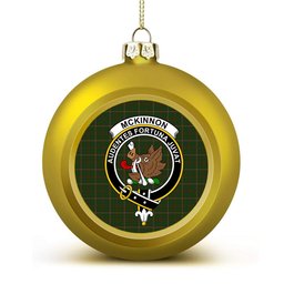 ScotsTee Shop Scottish McKinnon Hunting Crest Tartan Christmas Ball Ornament