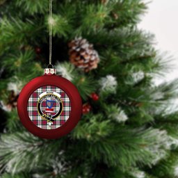 ScotsTee Shop Scottish Rose Dress Modern Crest Tartan Christmas Ball Ornament
