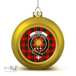 ScotsTee Shop Scottish Kerr Modern Crest Tartan Christmas Ball Ornament