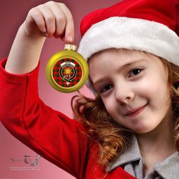 ScotsTee Shop Scottish Kerr Modern Crest Tartan Christmas Ball Ornament