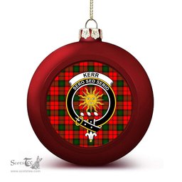 ScotsTee Shop Scottish Kerr Modern Crest Tartan Christmas Ball Ornament