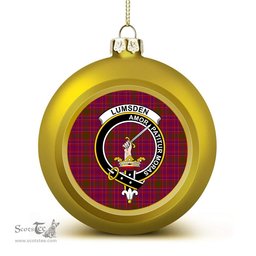 ScotsTee Shop Scottish Lumsden of Clova Crest Tartan Christmas Ball Ornament