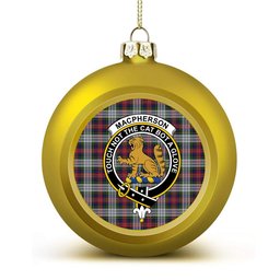 ScotsTee Shop Scottish MacPherson Dress 1 Crest Tartan Christmas Ball Ornament