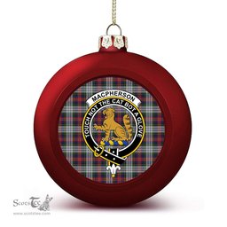 ScotsTee Shop Scottish MacPherson Dress 1 Crest Tartan Christmas Ball Ornament
