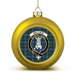 ScotsTee Shop Scottish Malcolm of Berwick Ancient Crest Tartan Christmas Ball Ornament