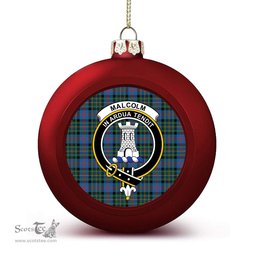 ScotsTee Shop Scottish Malcolm of Berwick Ancient Crest Tartan Christmas Ball Ornament
