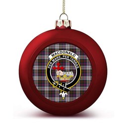 ScotsTee Shop Scottish MacDonald Dress Modern Crest Tartan Christmas Ball Ornament
