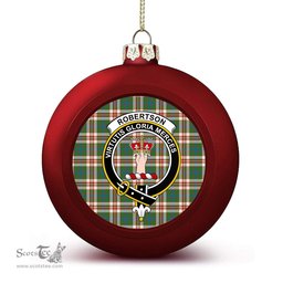ScotsTee Shop Scottish Robertson Dress Ancient Crest Tartan Christmas Ball Ornament