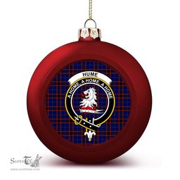 ScotsTee Shop Scottish Hume Modern Crest Tartan Christmas Ball Ornament