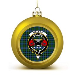 ScotsTee Shop Scottish McLeod of Skye Crest Tartan Christmas Ball Ornament