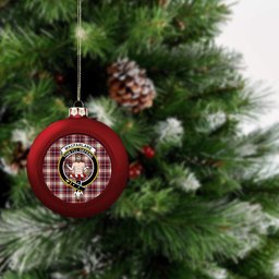 ScotsTee Shop Scottish MacFarlane Dress Modern Crest Tartan Christmas Ball Ornament