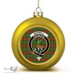 ScotsTee Shop Scottish Maxwell Hunting Ancient Crest Tartan Christmas Ball Ornament