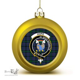 ScotsTee Shop Scottish Hope-Vere Weir Modern Crest Tartan Christmas Ball Ornament