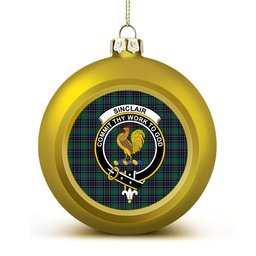 ScotsTee Shop Scottish Sinclair Hunting Modern Clan Crest Tartan Christmas Ball Ornament