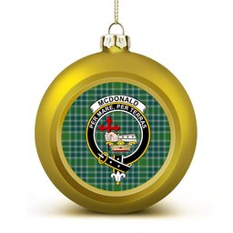 ScotsTee Shop Scottish McDonald Lord of the Isles Hunting Ancient Crest Tartan Christmas Ball Ornament
