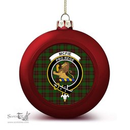 ScotsTee Shop Scottish McFie Hunting Crest Tartan Christmas Ball Ornament