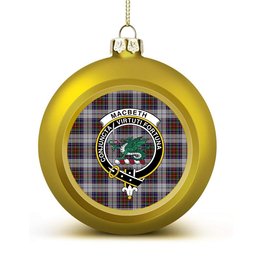 ScotsTee Shop Scottish MacBeth Dress Crest Tartan Christmas Ball Ornament
