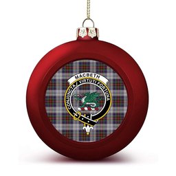 ScotsTee Shop Scottish MacBeth Dress Crest Tartan Christmas Ball Ornament