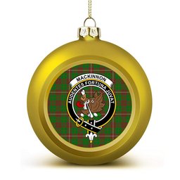 ScotsTee Shop Scottish MacKinnon Hunting Modern Crest Tartan Christmas Ball Ornament