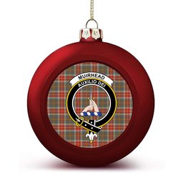 ScotsTee Shop Scottish Muirhead Hunting Ancient Crest Tartan Christmas Ball Ornament