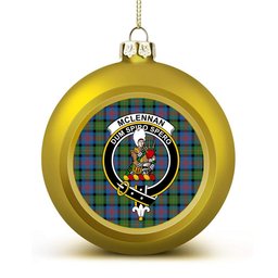 ScotsTee Shop Scottish McLennan Ancient Crest Tartan Christmas Ball Ornament