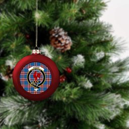 ScotsTee Shop Scottish Laing of Archiestown Ancient Crest Tartan Christmas Ball Ornament