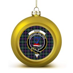ScotsTee Shop Scottish Rose Hunting Modern Crest Tartan Christmas Ball Ornament