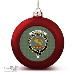 ScotsTee Shop Scottish MacIntosh Hunting Ancient Crest Tartan Christmas Ball Ornament