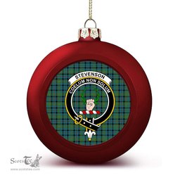 ScotsTee Shop Scottish Stevenson Hunting Ancient Crest Tartan Christmas Ball Ornament