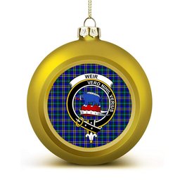 ScotsTee Shop Scottish Weir Modern SC Crest Tartan Christmas Ball Ornament
