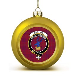 ScotsTee Shop Scottish Stirling of Keir Modern Crest Tartan Christmas Ball Ornament