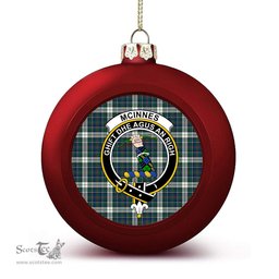 ScotsTee Shop Scottish McInnes Dress Modern Crest Tartan Christmas Ball Ornament