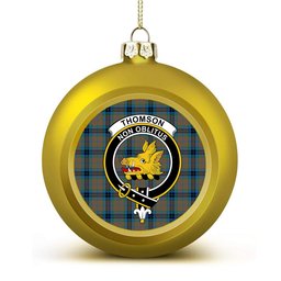 ScotsTee Shop Scottish Thomson Hunting Ancient Crest Tartan Christmas Ball Ornament